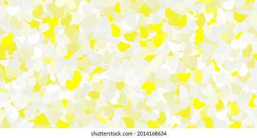 Light yellow vector backdrop with chaotic shapes. Modern abstract illustration with gradient random forms. Simple illustration for your web site.