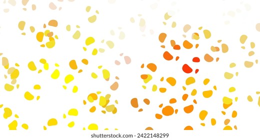 Light yellow vector backdrop with chaotic shapes. Illustration with colorful shapes in abstract style. Modern design for your ads.