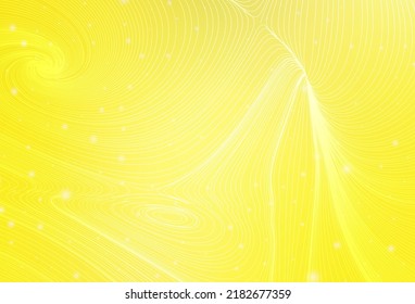 Light Yellow vector backdrop with circles and lines. Colorful illustration with geometric design. Modern design for a business card.