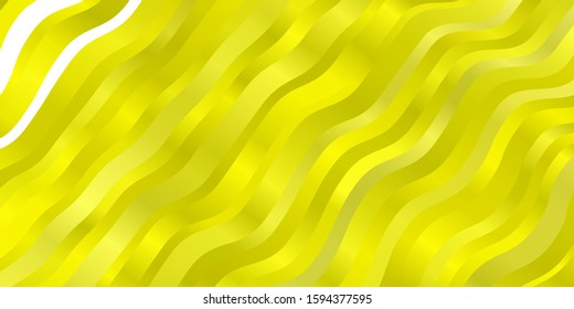 Light Yellow vector backdrop with curves. Illustration in abstract style with gradient curved.  Pattern for websites, landing pages.