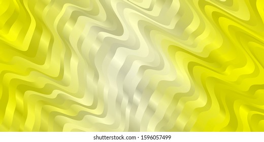 Light Yellow vector backdrop with curves. Illustration in abstract style with gradient curved.  Pattern for websites, landing pages.