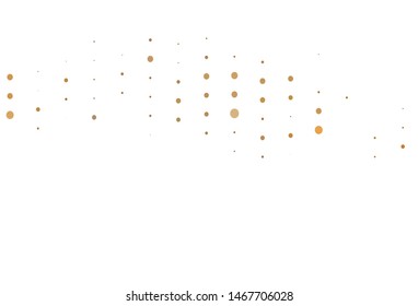 Light Yellow vector backdrop with dots. Blurred bubbles on abstract background with colorful gradient. Pattern for futuristic ad, booklets.