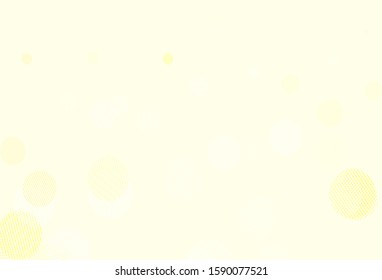 Light Yellow vector backdrop with dots. Abstract illustration with colored bubbles in nature style. New template for your brand book.
