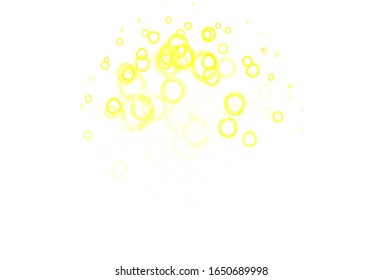 Light Yellow vector backdrop with dots. Abstract illustration with colored bubbles in nature style. New template for your brand book.