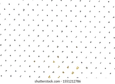 Light Yellow vector backdrop with english symbols. Blurred design in simple style with signs of alphabet. Smart design for promotion of university.