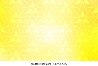 Light Yellow vector backdrop with lines, triangles. Modern abstract illustration with colorful triangles. Smart design for your adverts.