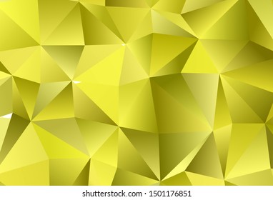 Light Yellow vector backdrop with lines, triangles. Abstract gradient illustration with triangles. Best design for poster, banner.