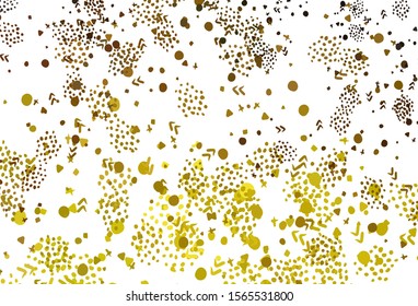 Light Yellow vector backdrop with memphis shapes. Decorative design in abstract style with random forms. Modern design for your business card.