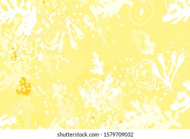 Light Yellow vector backdrop with memphis shapes. Simple colorful illustration with abstract gradient shapes. Elegant design for wallpapers.