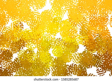 Light Yellow vector backdrop with memphis shapes. Decorative design in abstract style with random forms. Best smart design for your business.