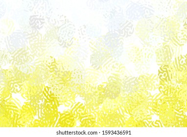 Light Yellow vector backdrop with memphis shapes. Simple colorful illustration with abstract gradient shapes. Simple design for your web site.