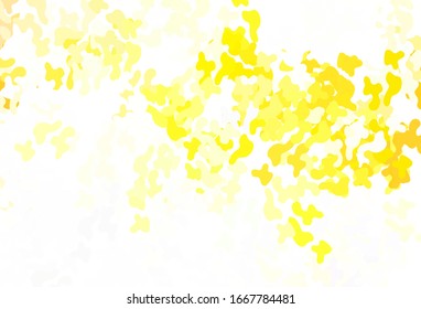 Light Yellow vector backdrop with memphis shapes. Decorative design in abstract style with random forms. Simple design for your web site.