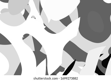 Light Yellow vector backdrop with memphis shapes. Colorful chaotic forms with gradient in modern style. Modern design for your business card.