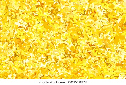 Light Yellow vector backdrop with small and big stars. Stars on blurred abstract background with gradient. Smart design for your business advert.