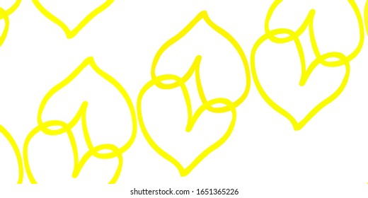 Light Yellow vector backdrop with sweet hearts. Beautiful colored illustration with hearts in celebration style. Pattern for valentine's ad, booklets.