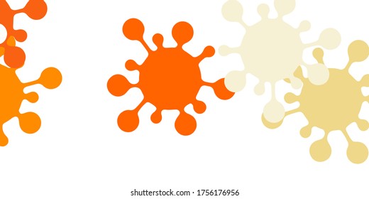 Light yellow vector backdrop with virus symbols. Colorful abstract illustration with gradient medical shapes. Simple design against epidemic information.
