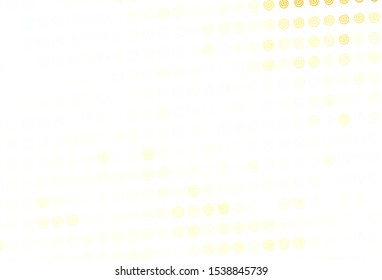 Light Yellow vector backdrop with wry lines. Creative illustration in halftone style with gradient. Pattern for your business design.