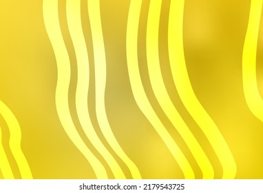 Light Yellow vector backdrop with wry lines. Creative illustration in halftone style with gradient. Abstract design for your web site.