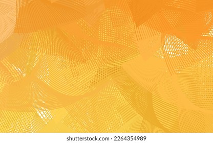 Light Yellow vector backdrop with wry lines. A completely new colorful illustration in simple style. Abstract design for your web site.