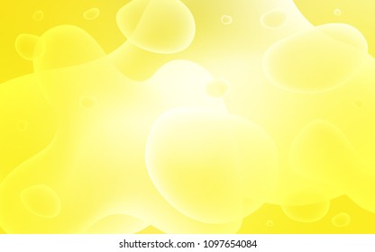 Light Yellow vector background with abstract circles. Shining illustration, which consist of blurred lines, circles. A new texture for your  ad, booklets, leaflets.