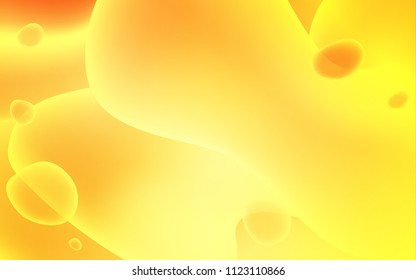 Light Yellow vector background with abstract circles. A vague circumflex abstract illustration with gradient. Memphis design for your web site.