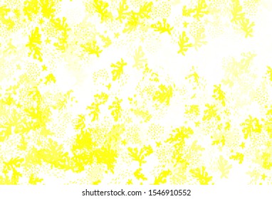Light Yellow vector background with abstract shapes. Decorative design in abstract style with random forms. Simple design for your web site.