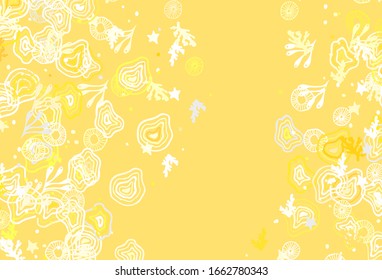 Light Yellow vector background with abstract shapes. Modern abstract illustration with colorful random forms. Modern design for your business card.