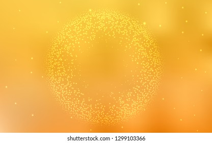 Light Yellow vector background with astronomical stars. Shining colored illustration with bright astronomical stars. Smart design for your business advert.