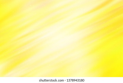 Light Yellow vector background with astronomical stars. Glitter abstract illustration with colorful cosmic stars. Pattern for astronomy websites.