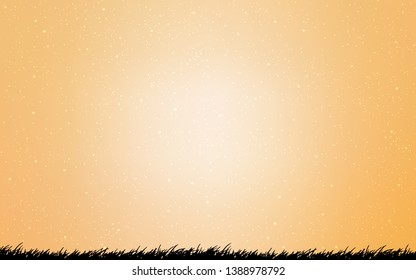 Light Yellow vector background with astronomical stars. Shining colored illustration with bright astronomical stars. Pattern for futuristic ad, booklets.