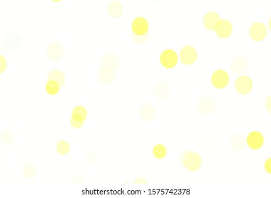 Light Yellow vector background with beautiful snowflakes. Shining colorful illustration with snow in christmas style. Pattern for new year leaflets.