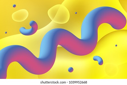 Light Yellow vector background with bent lines. Colorful illustration in abstract memphis style with gradient. A new texture for your  ad, booklets, leaflets.