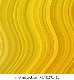 Light Yellow vector background with bent lines. Illustration in halftone style with gradient curves. Pattern for websites, landing pages.