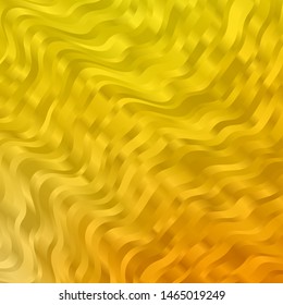 Light Yellow vector background with bent lines. Colorful illustration with curved lines. Best design for your posters, banners.