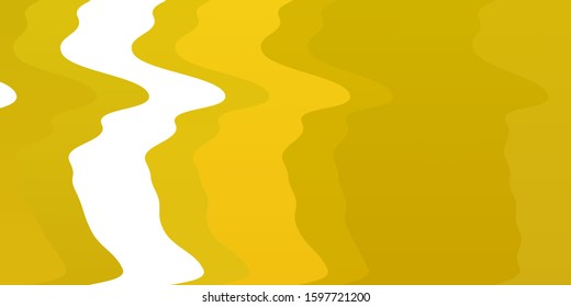 Light Yellow vector background with bent lines. Colorful illustration in circular style with lines. Best design for your ad, poster, banner.