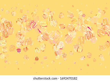 Light Yellow vector background with bent lines. Colorful abstract illustration with gradient lines. Brand new design for your ads, poster, banner.