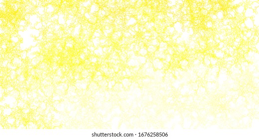 Light Yellow vector background with bows. Abstract gradient illustration with wry lines. Template for cellphones.