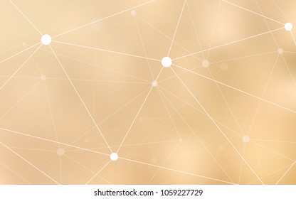 Light Yellow vector background with bubbles, lines. Abstract illustration with colorful discs and triangles. Pattern can be used for ads, leaflets.