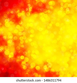 Light Yellow vector background with bubbles. Glitter abstract illustration with colorful drops. Pattern for websites.