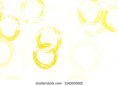 Light Yellow vector background with bubbles. Blurred decorative design in abstract style with bubbles. New template for your brand book.