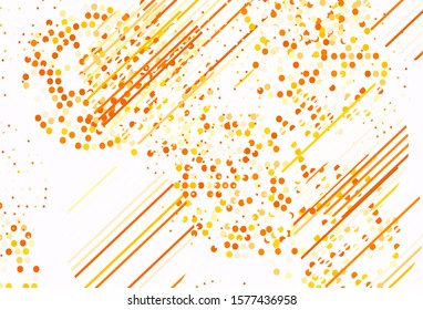 Light Yellow vector background with bubbles. Abstract illustration with colored bubbles in nature style. New template for your brand book.