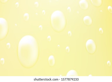 Light Yellow vector background with bubbles. Modern abstract illustration with colorful water drops. Completely new template for your brand book.