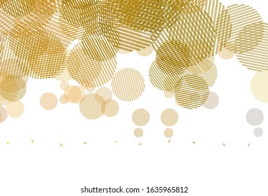 Light Yellow vector background with bubbles. Abstract illustration with colored bubbles in nature style. Design for your business advert.
