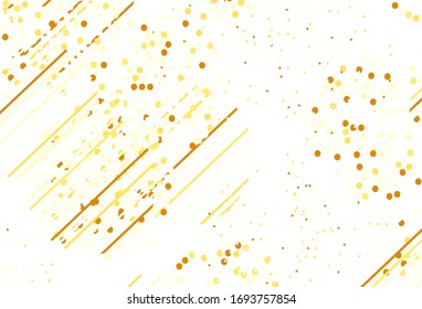 Light Yellow vector background with bubbles. Illustration with set of shining colorful abstract circles. Pattern for textures of wallpapers.