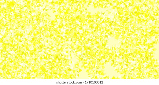 Light Yellow vector background with christmas snowflakes. Simple abstract illustration with ice, snow, snowflakes. New year background.
