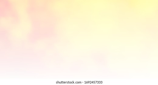 Light Yellow vector background with clouds. Colorful illustration with abstract gradient clouds. Template for websites.