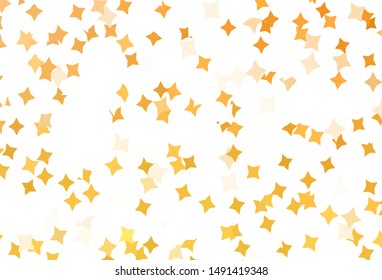 Light Yellow vector background with colored stars. Stars on blurred abstract background with gradient. Pattern for astronomy websites.