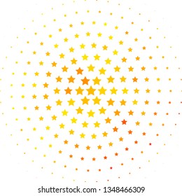 Light Yellow vector background with colorful stars. Modern geometric abstract illustration with stars. Best design for your ad, poster, banner.