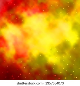 Light Yellow vector background with colorful stars. Colorful illustration with abstract gradient stars. Best design for your ad, poster, banner.