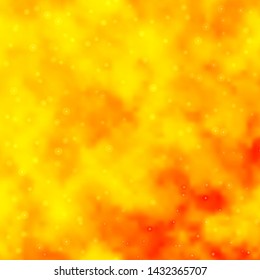 Light Yellow vector background with colorful stars. Shining colorful illustration with small and big stars. Theme for cell phones.